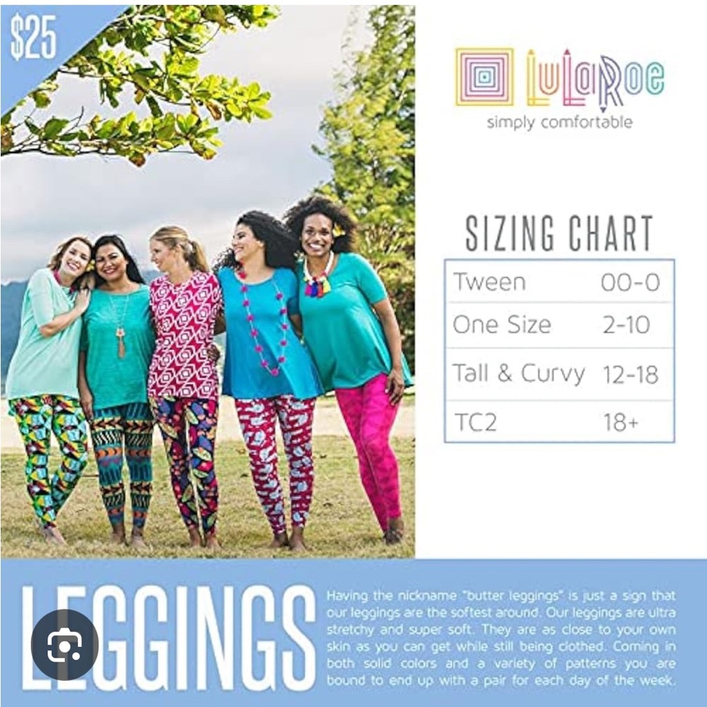 LuLaRoe Tall & Curvy leggings - Picture 2 of 2